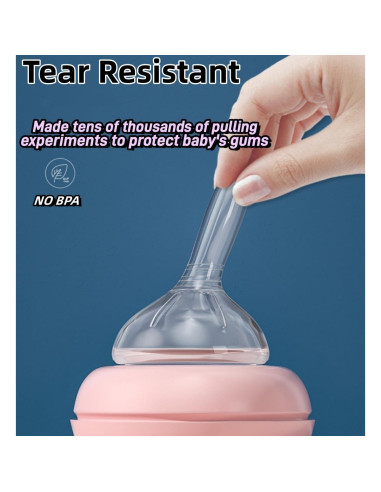 Tetina de Biberón Closer to Nature 100% Silicona Anticólico 2 Pzas