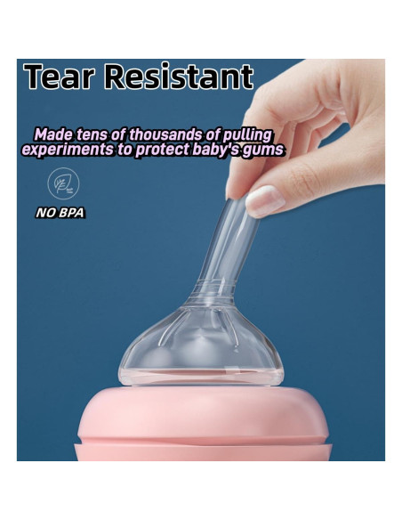 Tetina de Biberón Closer to Nature 100% Silicona Anticólico 2 Pzas