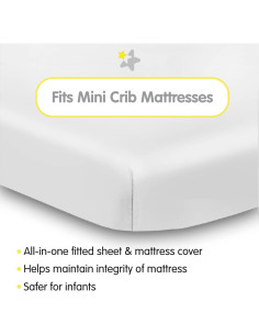 Sábana Ajustable y Funda Impermeable BreathableBaby 97x61cm 2