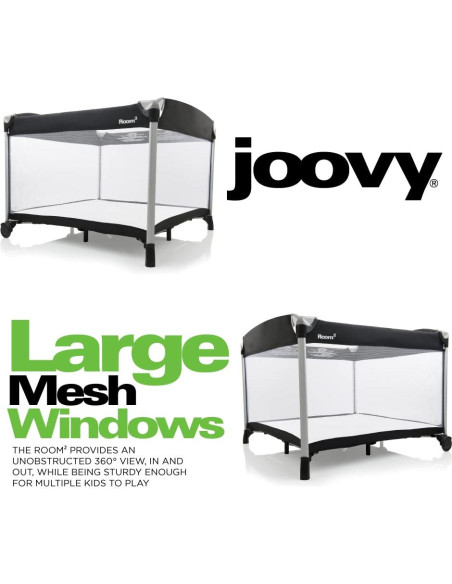 Parque Infantil Portátil Joovy Room Negro 101x101 cm