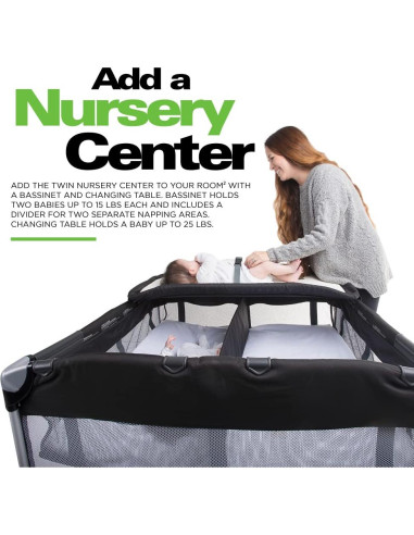 Parque Infantil Portátil Joovy Room Negro 101x101 cm