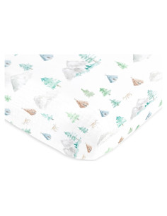 Sábana Ajustable Muselina Algodón SwaddleDesigns 71x132 cm