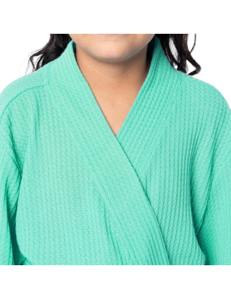 Bata Clásica de Waffle para Niñas Fruit of the Loom 4-5 Verde