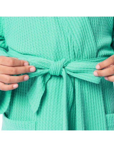 Bata Clásica de Waffle para Niñas Fruit of the Loom 4-5 Verde