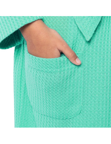 Bata Clásica de Waffle para Niñas Fruit of the Loom 4-5 Verde
