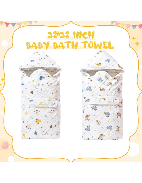 Paquete de 2 Toallas de Baño para Bebés Catteyonce 81 cm Paquete de 2 Toallas de Baño para Bebés Catteyonce 81 cm