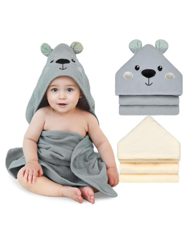 Toallas de Baño con Capucha Unicorn Castle 2 Piezas Muselina