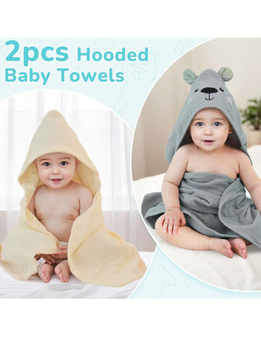 Toallas de Baño con Capucha Unicorn Castle 2 Piezas Muselina