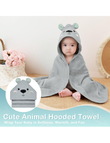 Toallas de Baño con Capucha Unicorn Castle 2 Piezas Muselina