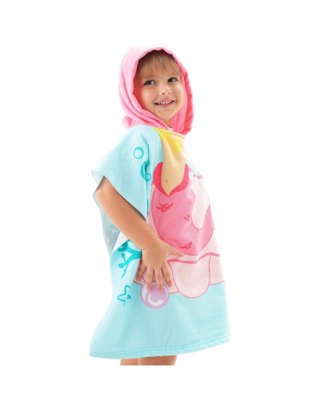 Toalla de Playa con Capucha NovForth Sirena Rosa 61x61cm