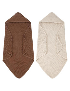 Toallas de Bebé con Capucha FUNUPUP 2 Piezas 81x81 cm Algodón