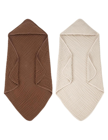 Toallas de Bebé con Capucha FUNUPUP 2 Piezas 81x81 cm Algodón