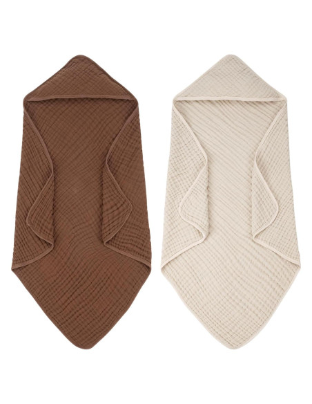 Toallas de Bebé con Capucha FUNUPUP 2 Piezas 81x81 cm Algodón