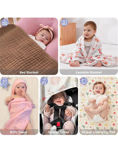 Toallas de Bebé con Capucha FUNUPUP 2 Piezas 81x81 cm Algodón