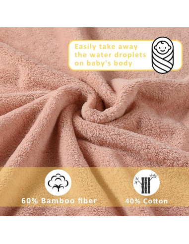 Paquete de 6 Toallas de Baño con Capucha VZZNN 81x81 cm