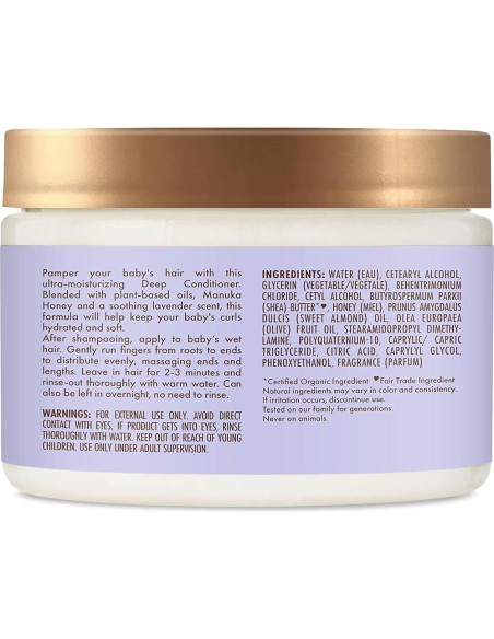 Acondicionador Profundo SheaMoisture Baby 340g Miel de Manuka y Lavanda