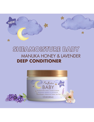 Acondicionador Profundo SheaMoisture Baby 340g Miel de Manuka y Lavanda