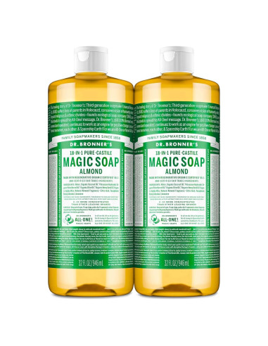 Jabón Líquido Puro-Castile Dr. Bronner Almendra 2L