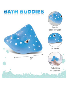 Juguete de Baño Manta Raya DolliBu Azul Flotante 7.62 cm 2