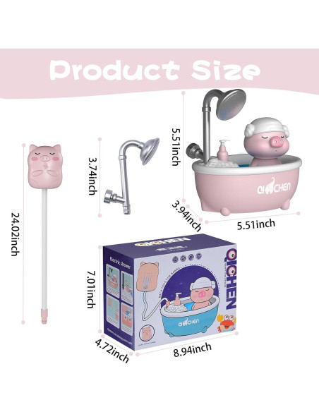 Juguete de baño Exrroh con cascada y pato para bebés