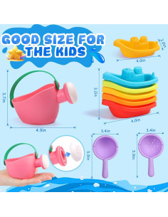 Juguetes de baño para bebés XIEMOMO 8PCS sin moho 2