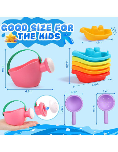 Juguetes de baño para bebés XIEMOMO 8PCS sin moho