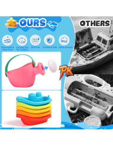 Juguetes de baño para bebés XIEMOMO 8PCS sin moho