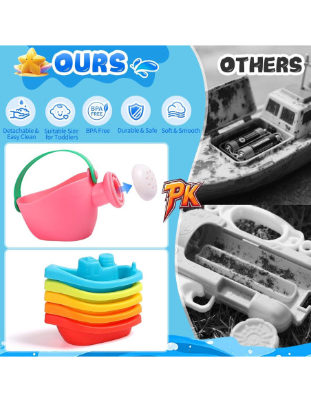 Juguetes de baño para bebés XIEMOMO 8PCS sin moho