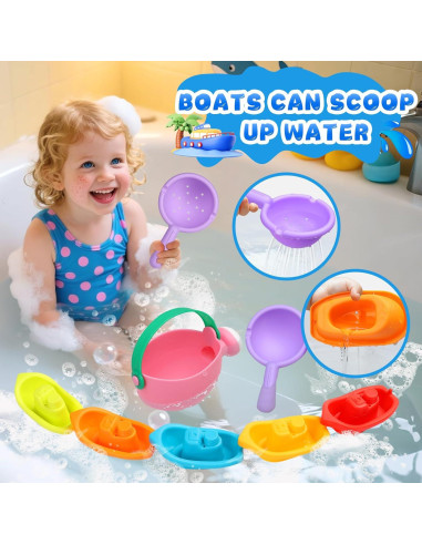 Juguetes de baño para bebés XIEMOMO 8PCS sin moho