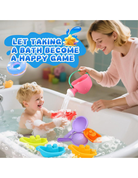 Juguetes de baño para bebés XIEMOMO 8PCS sin moho