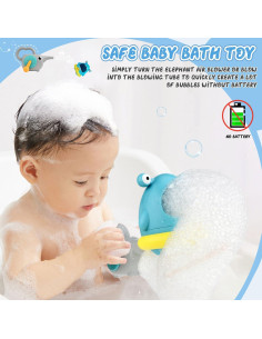 Juguete de Baño Tiburón Yingbei con Accesorios para Burbujas 2