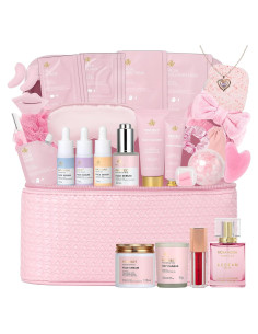 Kit de Cuidado Facial Rosa Acca 33 Piezas Spa Hidratante
