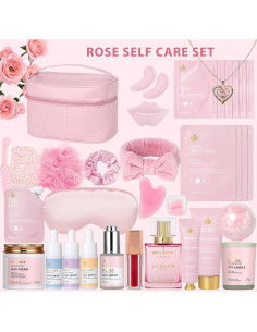 Kit de Cuidado Facial Rosa Acca 33 Piezas Spa Hidratante 2