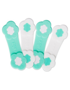 Sujetadores de Pañales de Tela ABZ Turquesa - Paquete de 4