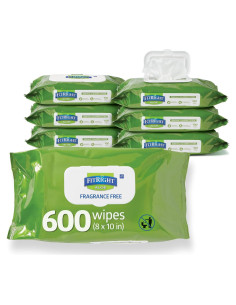 Toallitas de Limpieza Personal FitRight Aloe 600 Piezas 30x20 cm