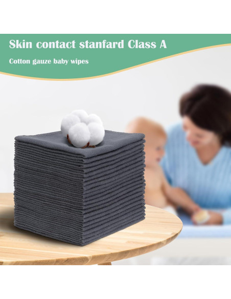 48 Pañuelos de Tela Reutilizables para Bebés SmoothNovelty 20x20cm