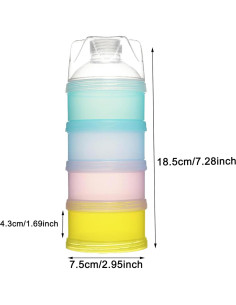 Dispensador de Leche en Polvo 2 PCS 4 Capas Portátil BPA Free 2
