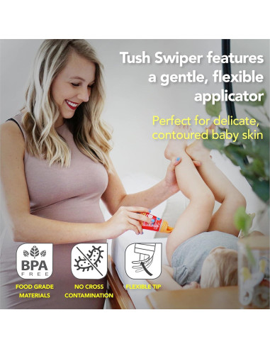 Eli & Ali Tush Swiper - Aplicador de crema para pañales Rosa