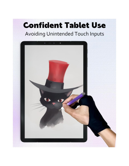 Guantes de Dibujo Digital AmberVec - 2 Paquetes, Tamaño M