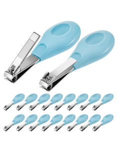20 Cortauñas para Bebés Leriton Azul Acero Inoxidable