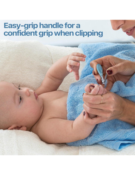 20 Cortauñas para Bebés Leriton Azul Acero Inoxidable
