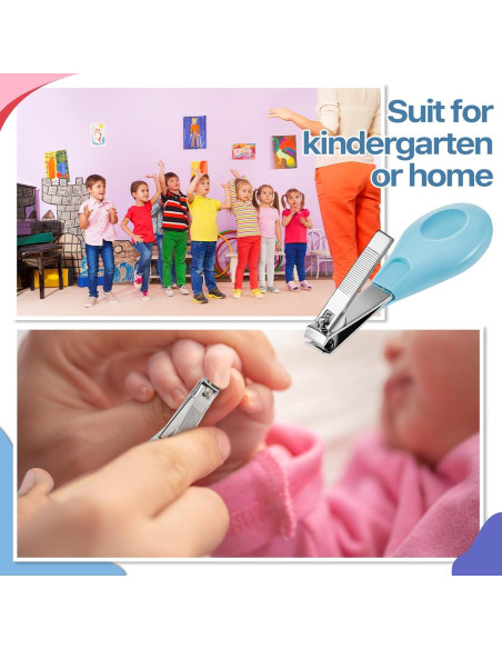 20 Cortauñas para Bebés Leriton Azul Acero Inoxidable