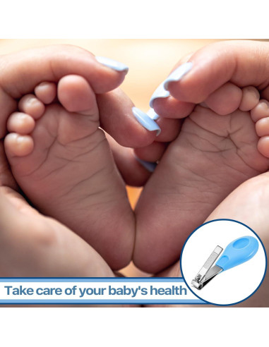 20 Cortauñas para Bebés Leriton Azul Acero Inoxidable