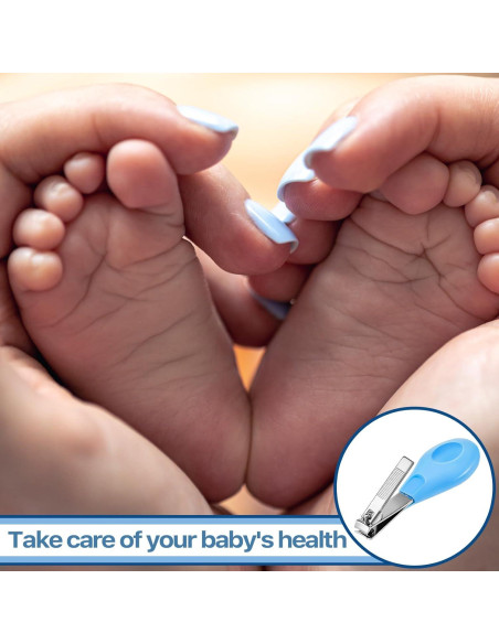 20 Cortauñas para Bebés Leriton Azul Acero Inoxidable