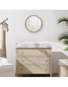 Sábana de Cubierta para Almohadilla de Cambio Sweet Jojo Designs Lavanda Floral 2