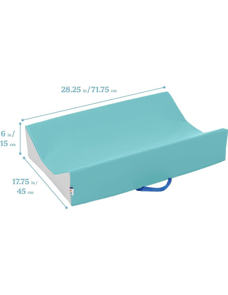 Cambiador Contorneado ECR4Kids SoftZone Verde Agua 130.8x55.9cm