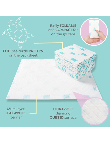 Almohadillas Desechables Vesta Baby 65 - 60.5x56.9 cm - Absorbentes e Impermeables