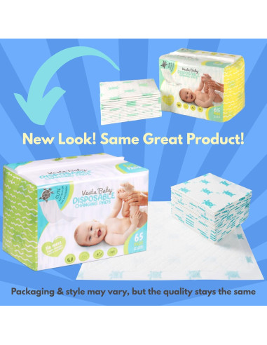 Almohadillas Desechables Vesta Baby 65 - 60.5x56.9 cm - Absorbentes e Impermeables
