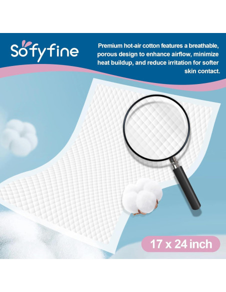 100 Almohadillas Desechables para Cambiar Bebés 43x60 cm SOFYFINE