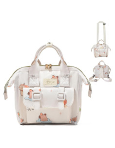 Bolsa de Pañales Compacta 4 en 1 Mama Animal Blanco Off